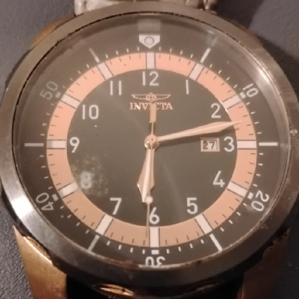 Invicta Black and Gold Wristwatch